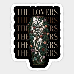 the lovers skeleton Sticker